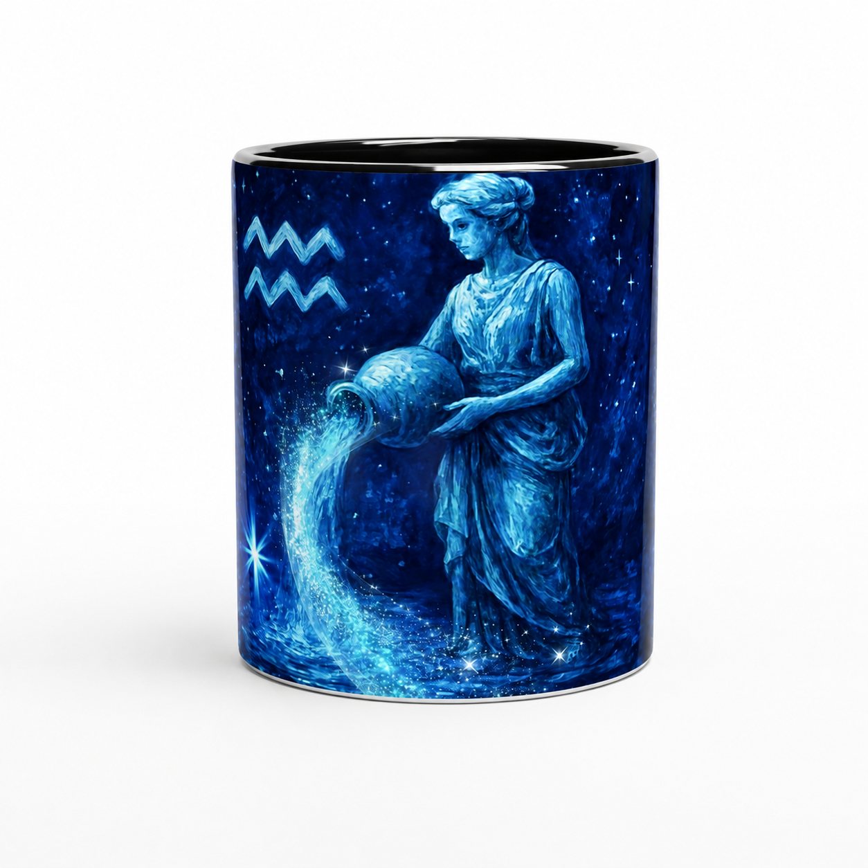 Celestial Aquarius zodiac sign 11oz Ceramic Mug for Strong Aquarian Girls