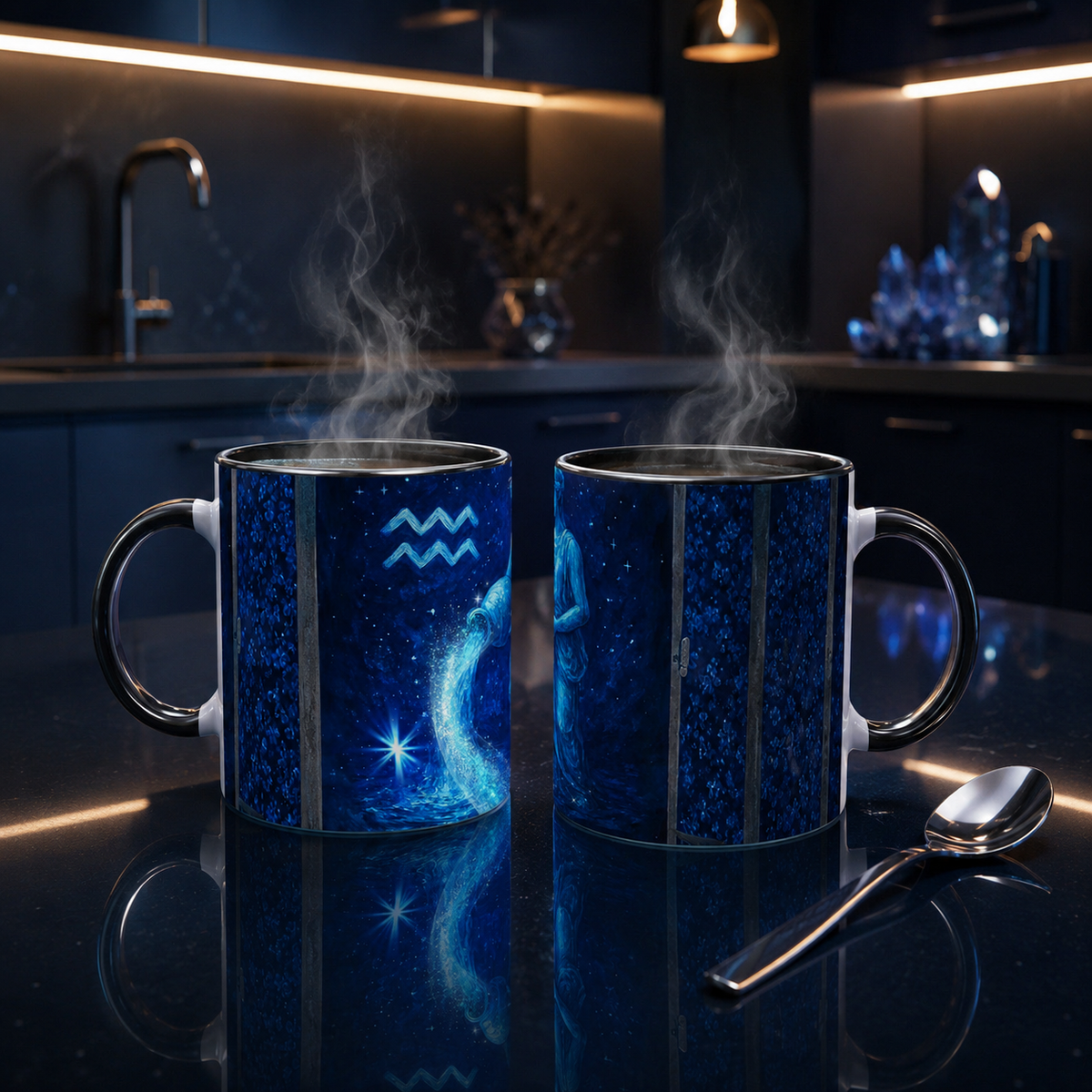 Celestial Aquarius zodiac sign 11oz Ceramic Mug for Strong Aquarian Girls