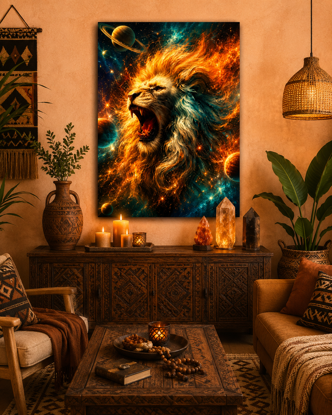 Zodiac Sign Fiery Leo Fine Art Poster - Vibrant Giclée Print