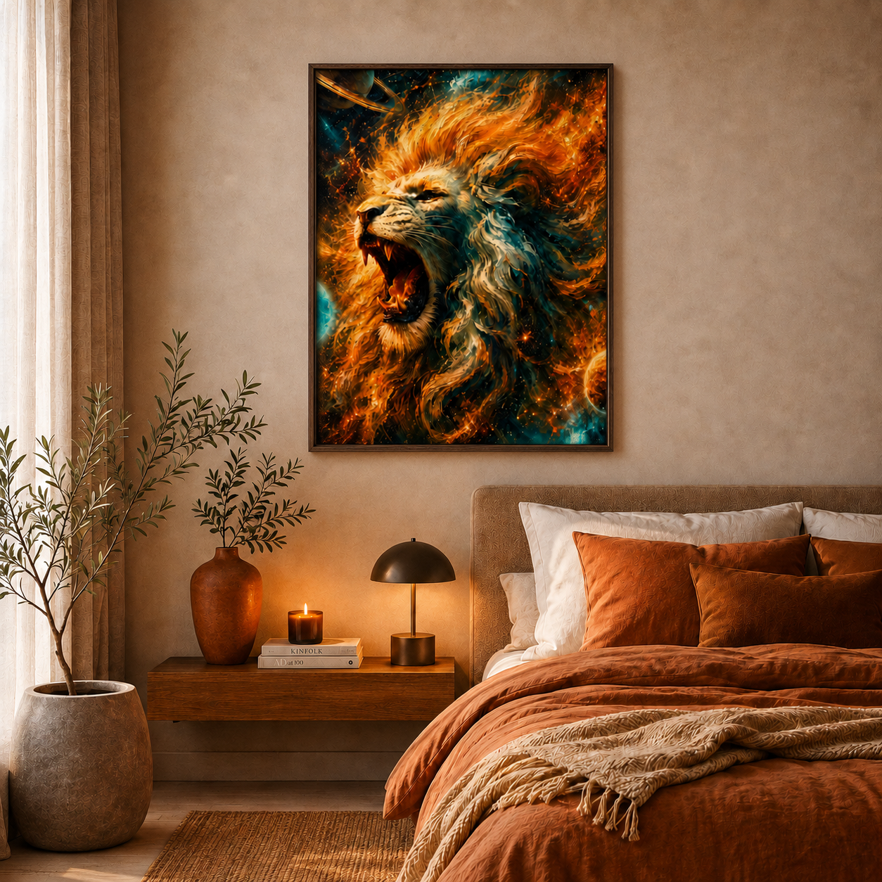 Zodiac Sign Fiery Leo Fine Art Poster - Vibrant Giclée Print