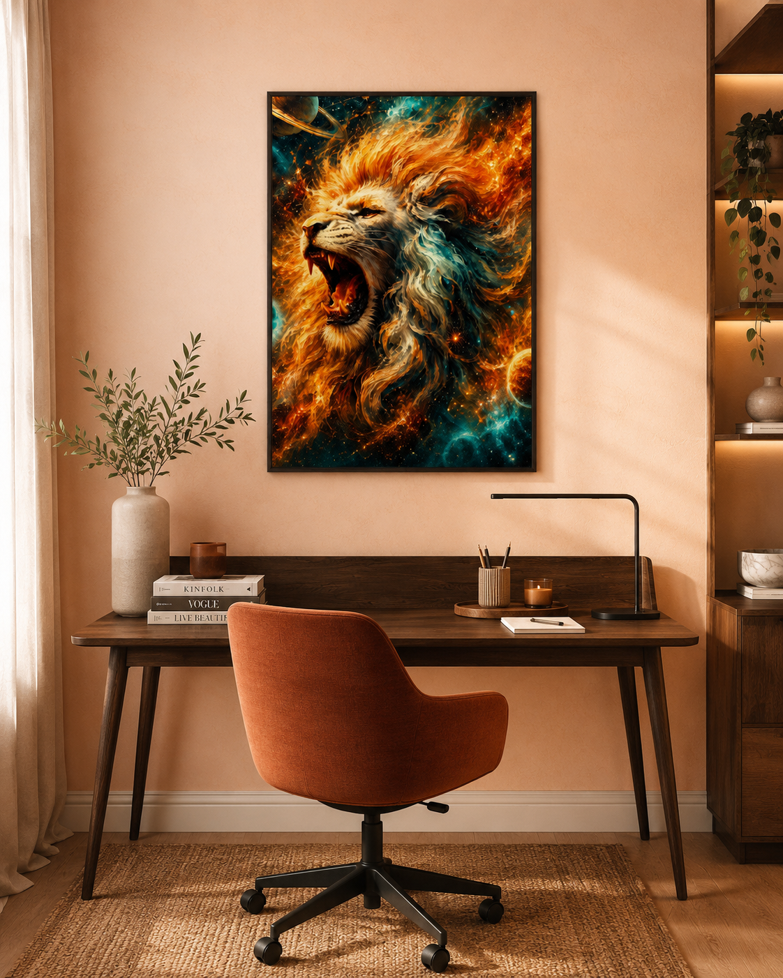 Zodiac Sign Fiery Leo Fine Art Poster - Vibrant Giclée Print