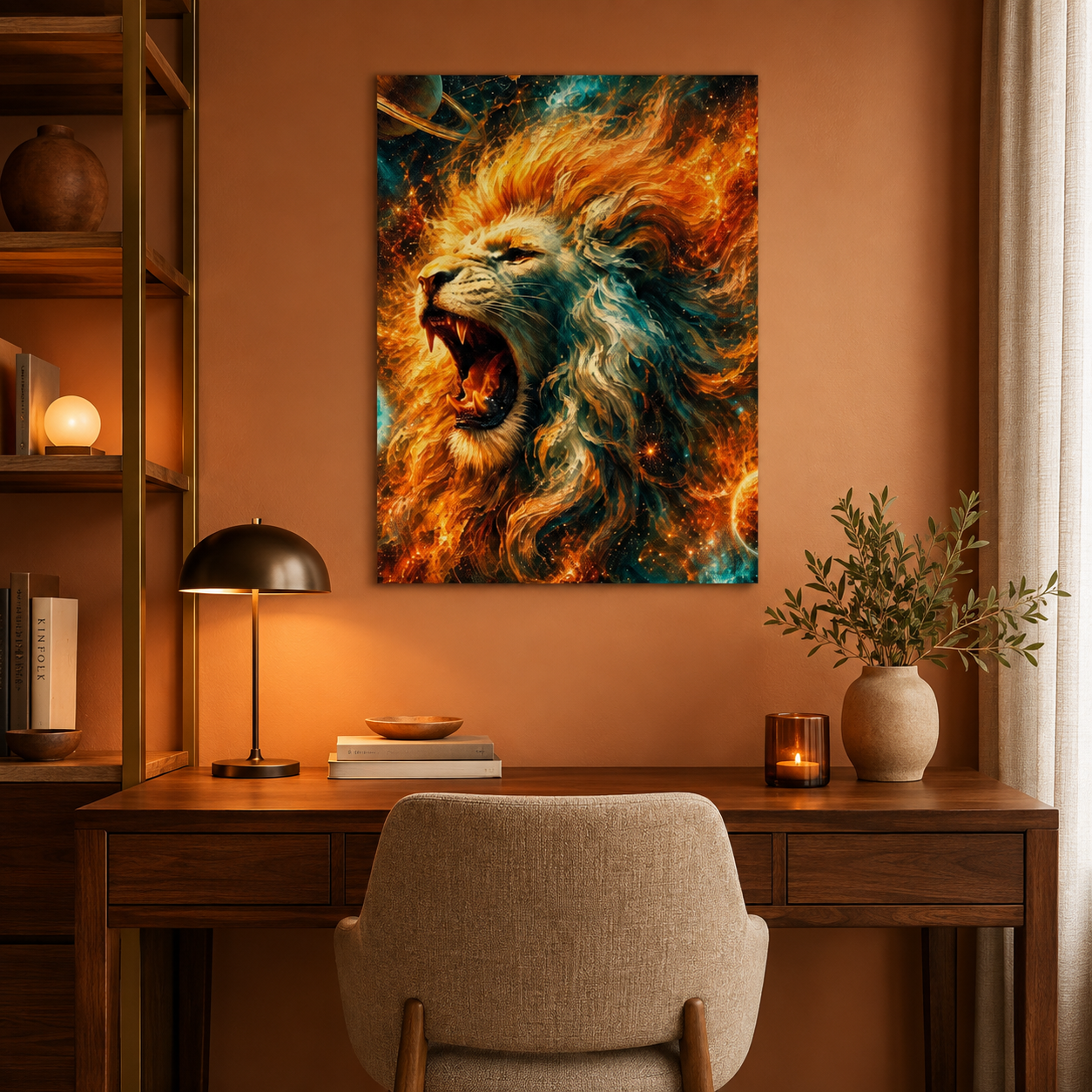 Zodiac Sign Fiery Leo Fine Art Poster - Vibrant Giclée Print
