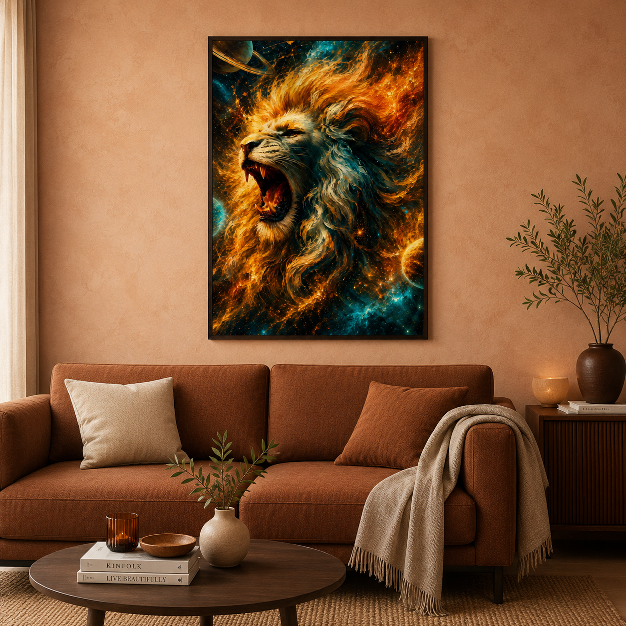 Zodiac Sign Fiery Leo Fine Art Poster - Vibrant Giclée Print