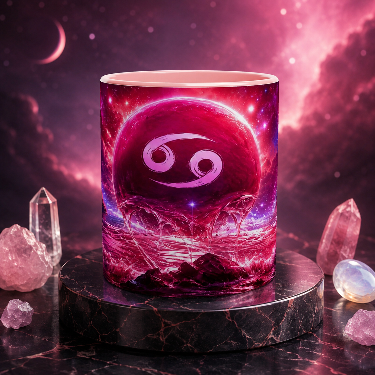 Magical Cancer Zodiac Mug- 11oz Ceramic Coffee Mug – color inside
