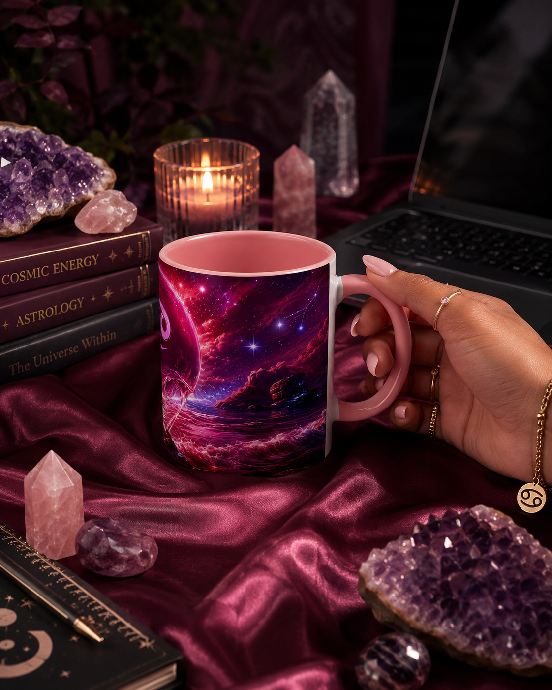 Magical Cancer Zodiac Mug- 11oz Ceramic Coffee Mug – color inside