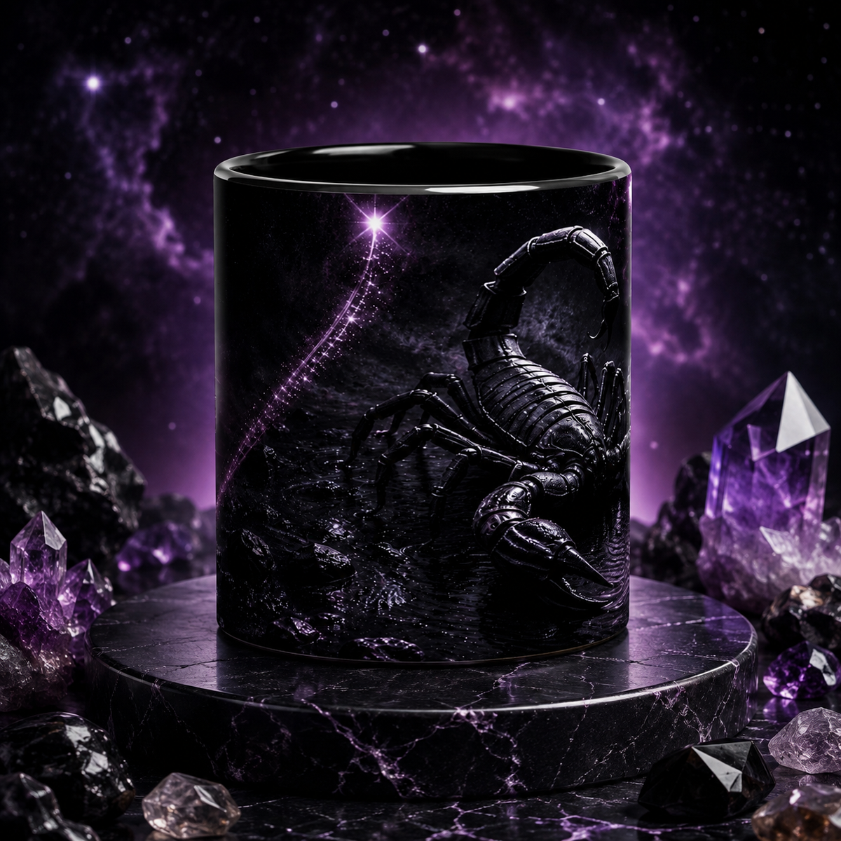 Scorpio Zodiac Mug – Dark Elegant  Ceramic  Coffee mug for Scorpios