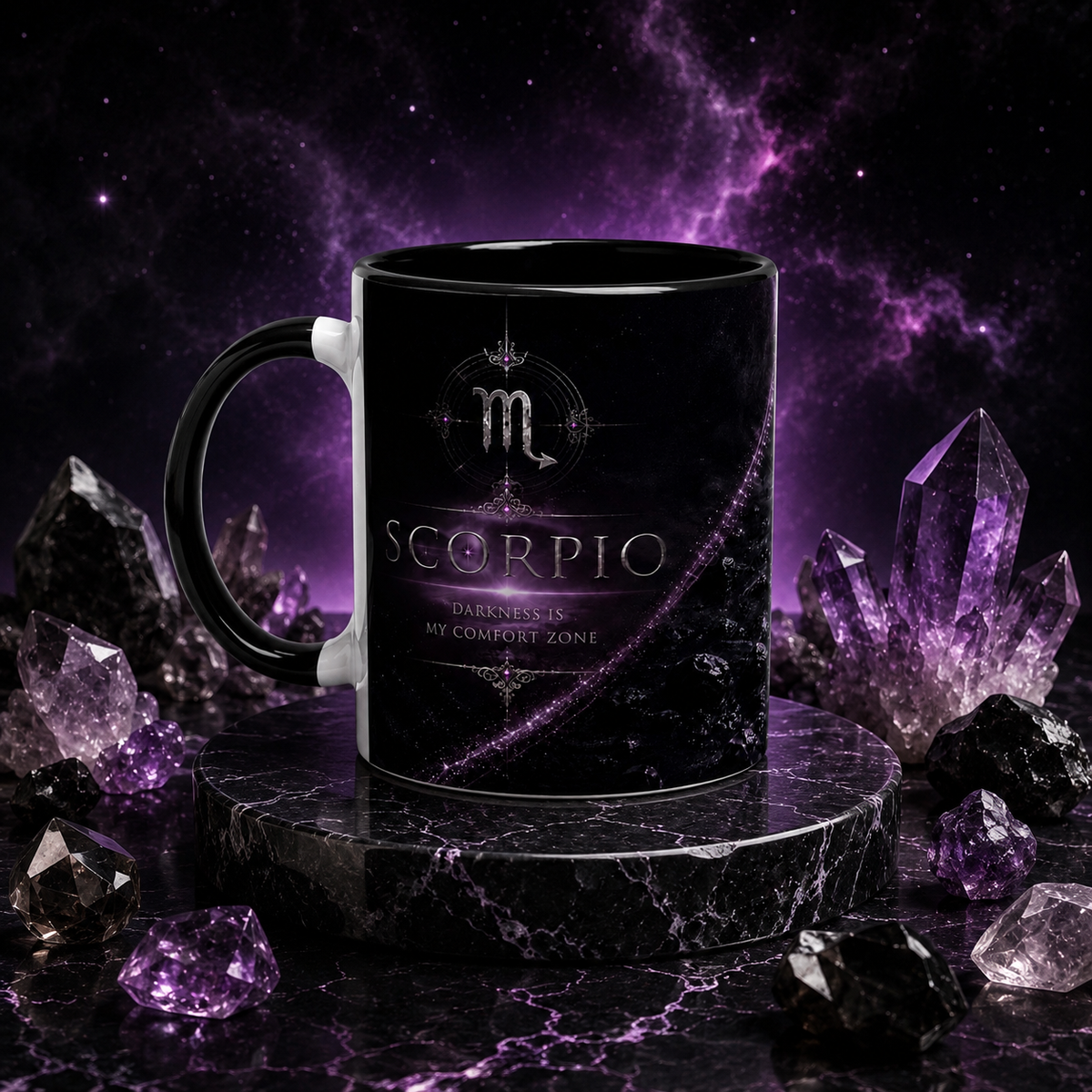 Scorpio Zodiac Mug – Dark Elegant  Ceramic  Coffee mug for Scorpios