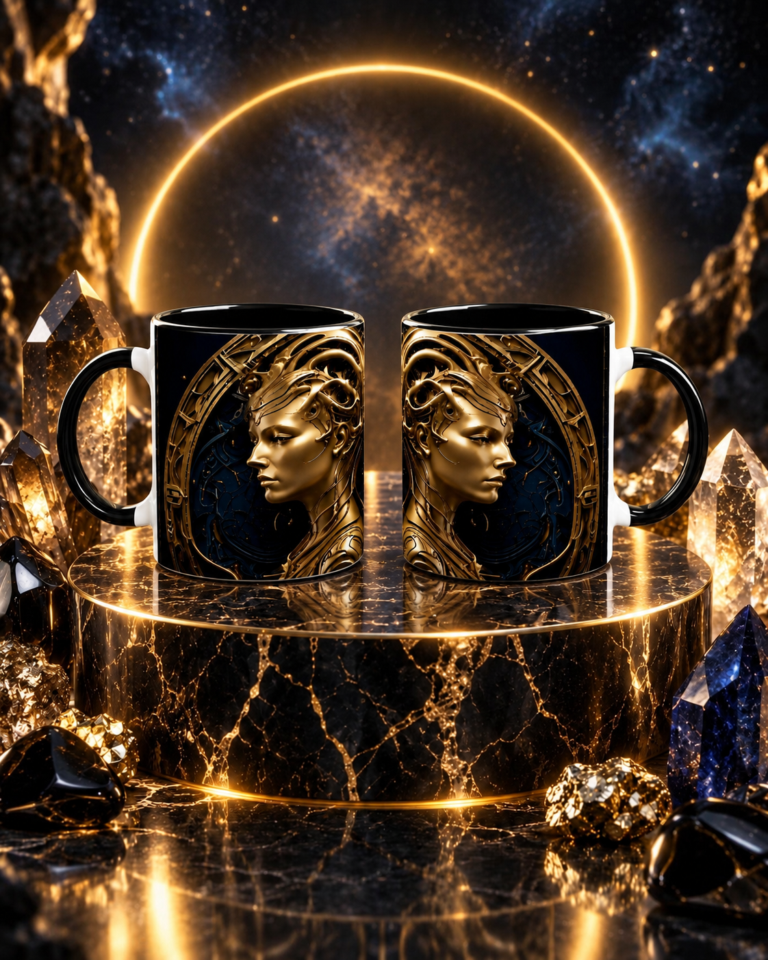 Gemini Zodiac Sign 11oz Ceramic Mug – White with Color Interior