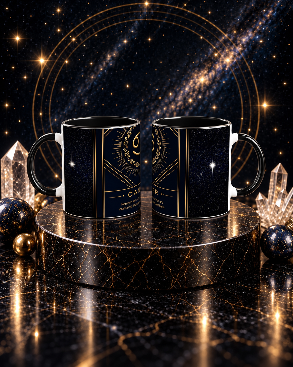 Cancer Zodiac Magic Mug - 11oz Reveal Design | Unique Gift for Astrology Lovers - White 11oz Ceramic Mug with Color Inside
